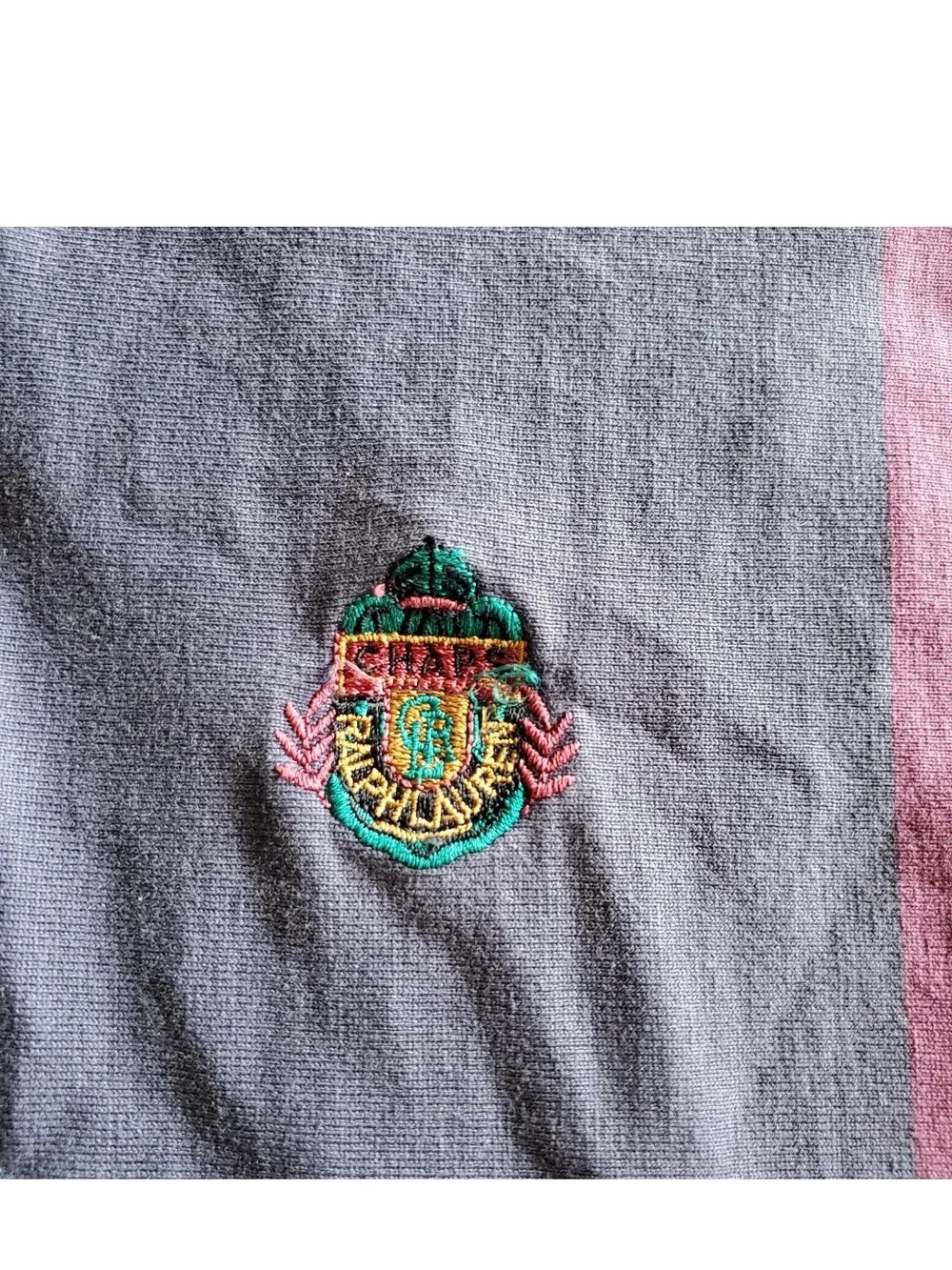 Vintage Ralph Lauren RLC 90s Long Sleeve Rugby Striped Polo Sz M Fresh Prince